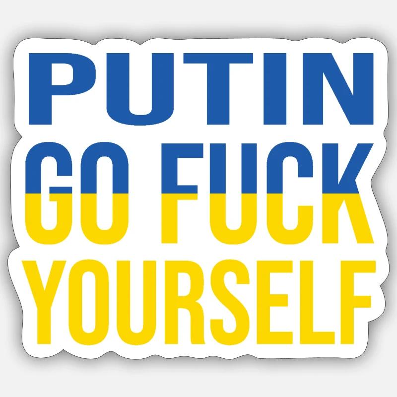 fuck poutine Sticker taille S (10 x 10 cm)