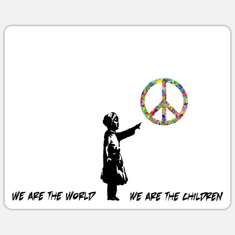 Looking for Peace - Sticker Größe S (10 x 10 cm) - Mattweiß