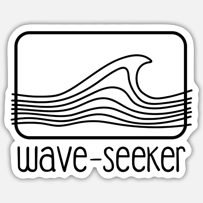 Mode de surf élégante - Sticker taille S (10 x 10 cm) - blanc mat