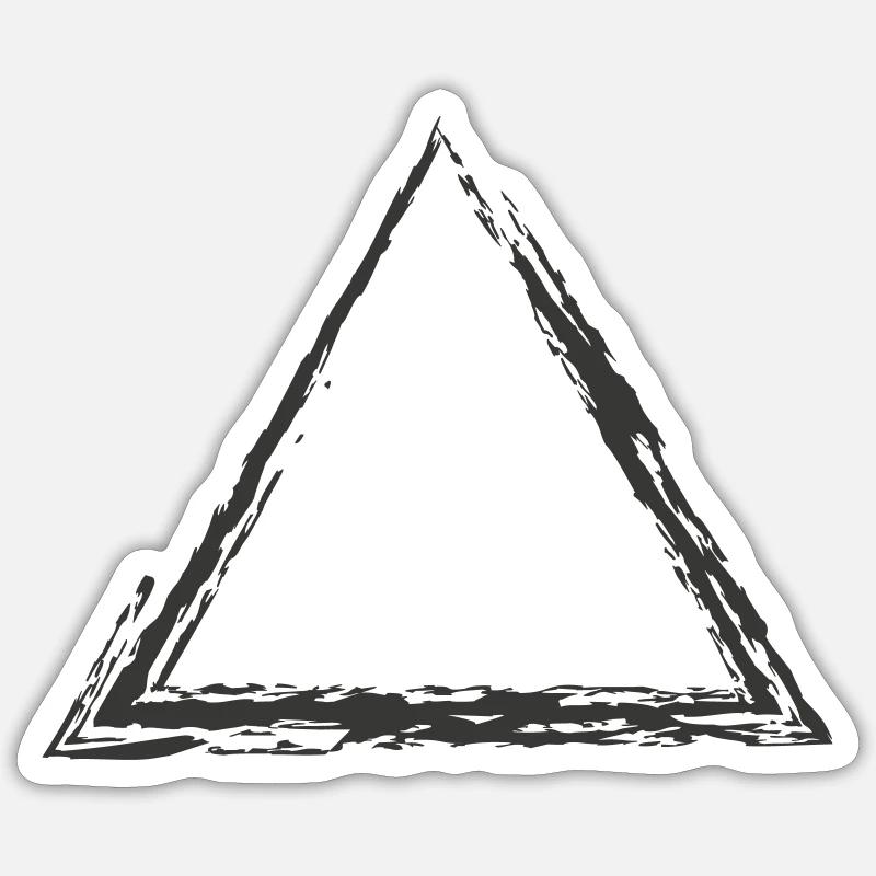 Triangle - Sticker size S (10 x 10 cm) - white matte