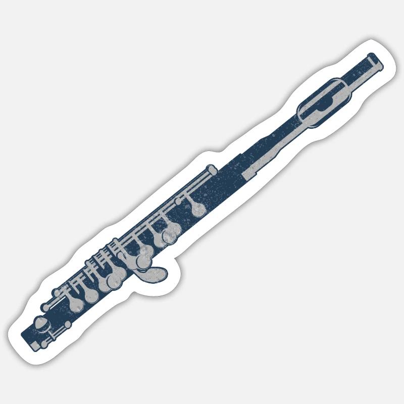 Querflöte Sticker Größe S (10 x 10 cm)