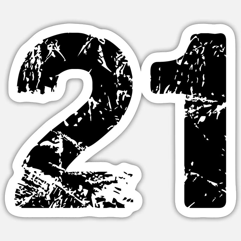 21 - Sticker taille S (10 x 10 cm) - blanc mat