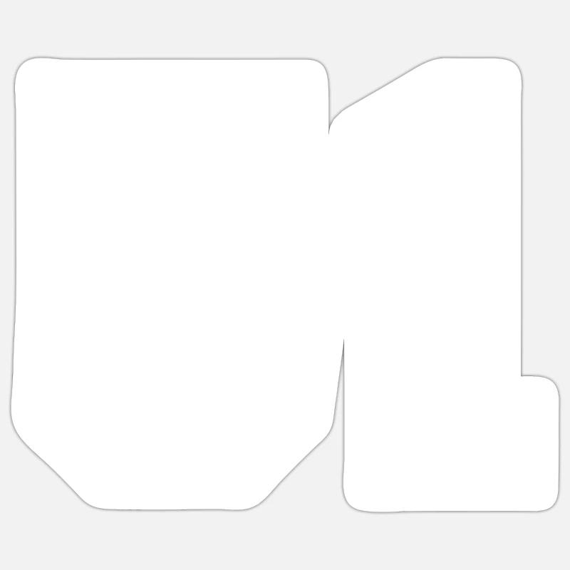 Numéro 51 - Sticker taille S (10 x 10 cm) - blanc mat