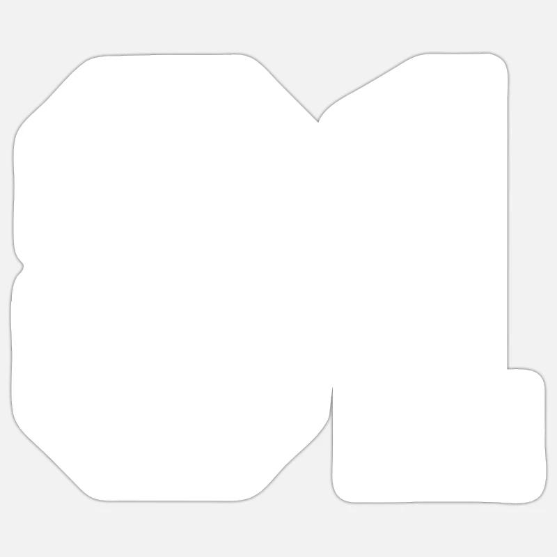 Numéro 81 - Sticker taille S (10 x 10 cm) - blanc mat