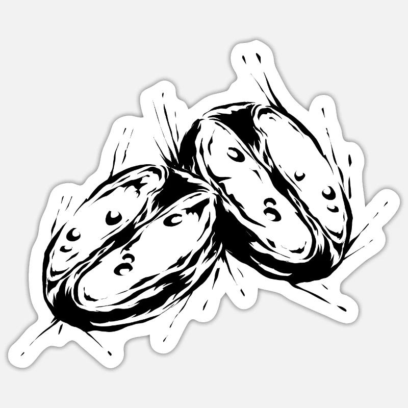 Grain de café Sticker taille S (10 x 10 cm)