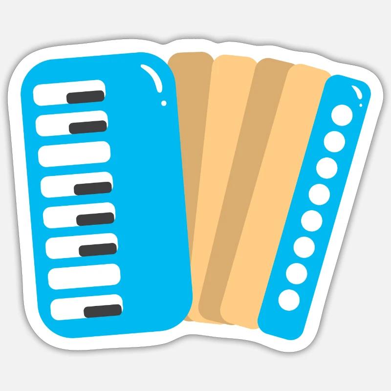 Accordéon - Sticker taille S (10 x 10 cm) - blanc mat