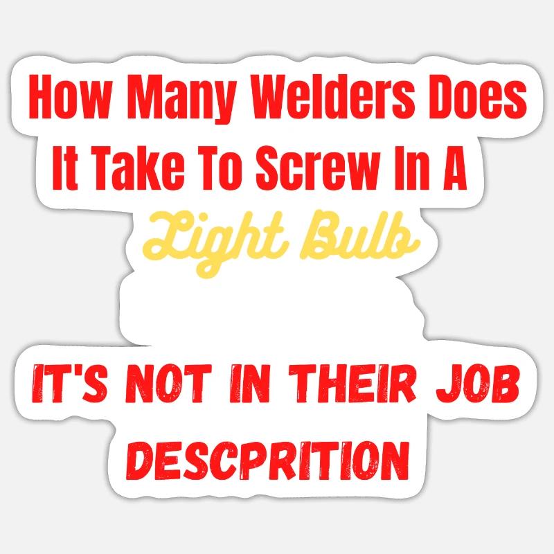 welding - Sticker size S (10 x 10 cm) - white matte