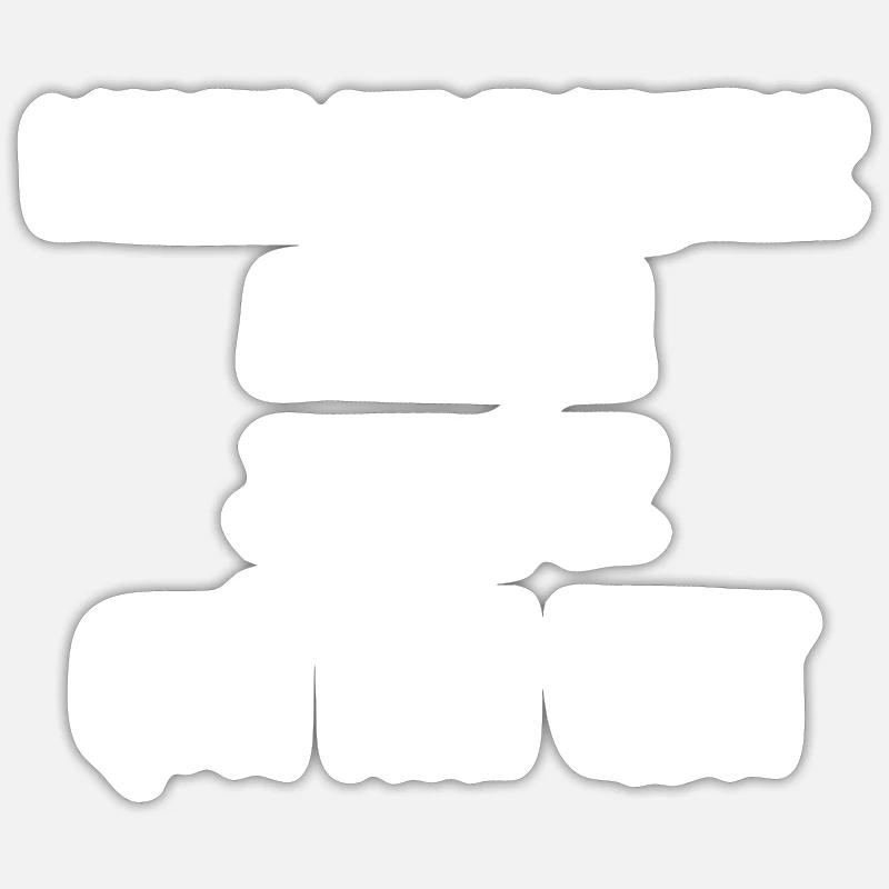 laissez-moi tranquille - Sticker taille S (10 x 10 cm) - blanc mat