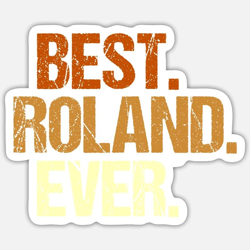 Roland - Sticker size S (10 x 10 cm) - white matte