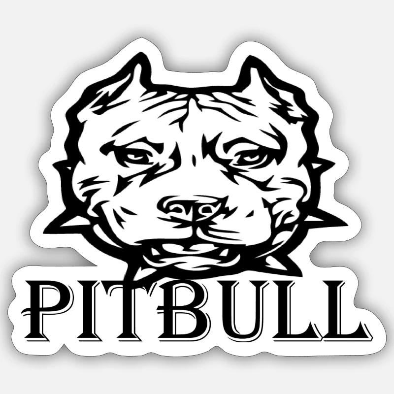 Pitbull Eins Sticker Größe S (10 x 10 cm)
