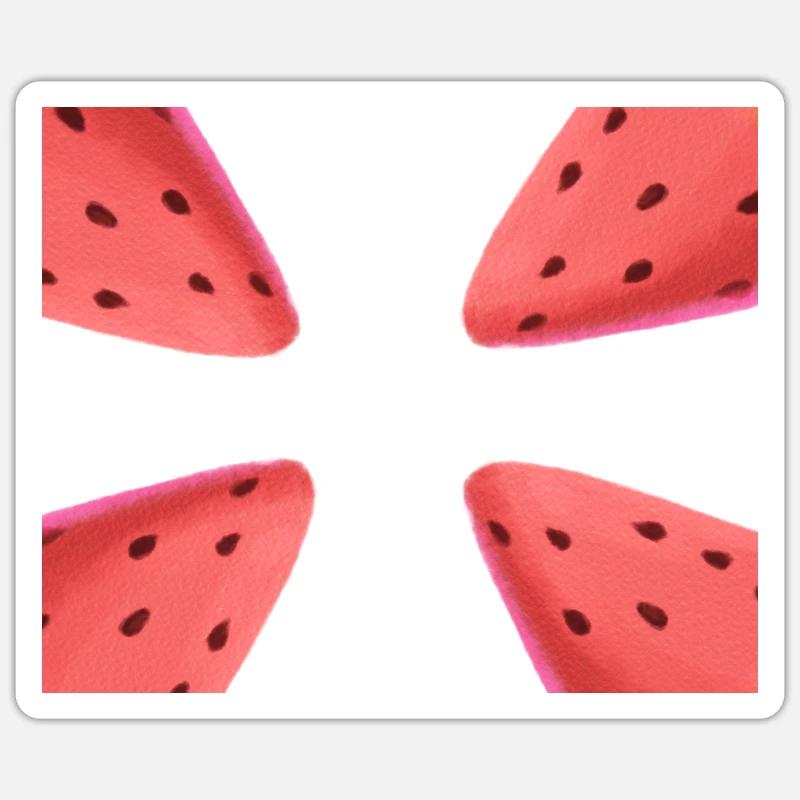 Melonenstückchen Sticker Größe S (10 x 10 cm)