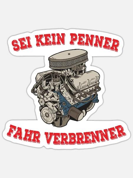 SEI KEIN PENNER FAHR VERBRENNER - Sticker Größe S (10 x 10 cm) - Mattweiß