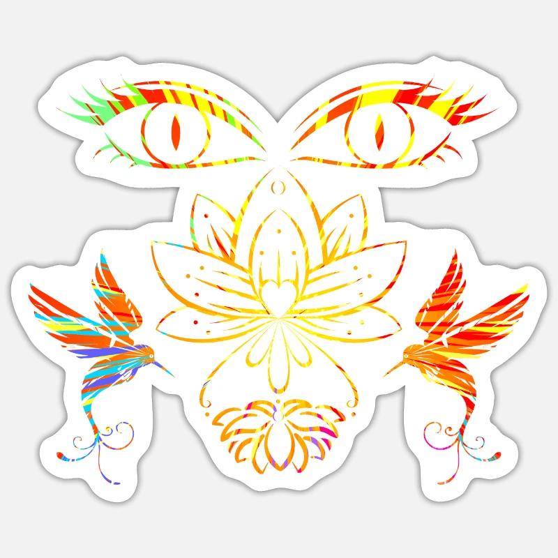 Zen-Gesicht Sticker Größe S (10 x 10 cm)