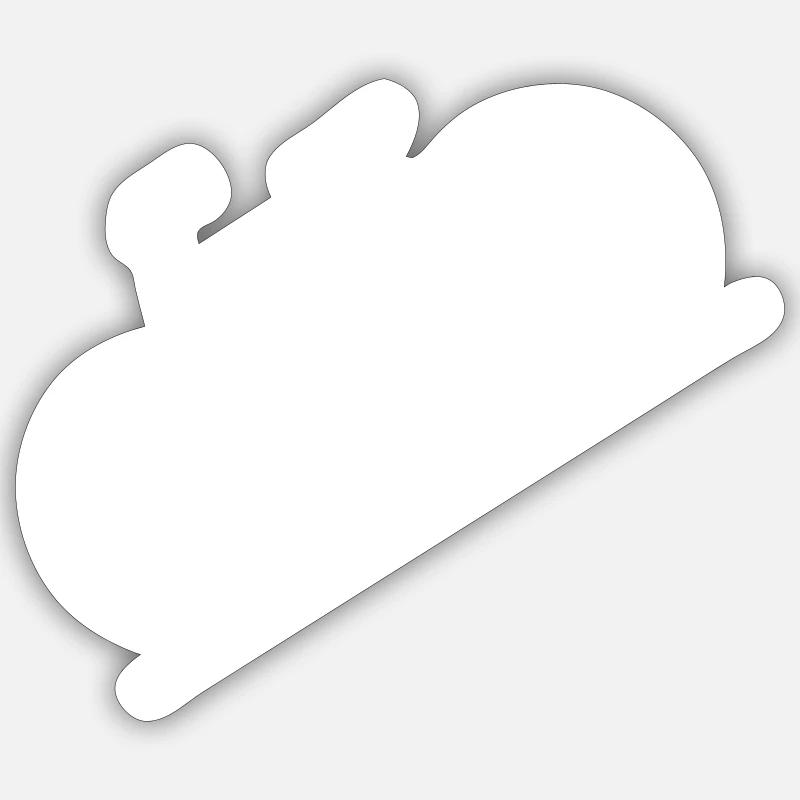 Bicyclette - Sticker taille S (10 x 10 cm) - blanc mat