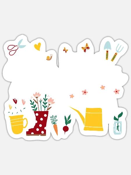 Garten Mama Kleingarten Anfänger Kleingärtnerin - Sticker Größe S (10 x 10 cm) - Mattweiß