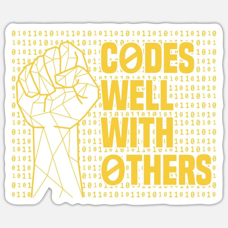 Programmer Coder Software Developer - Sticker size S (10 x 10 cm) - white matte