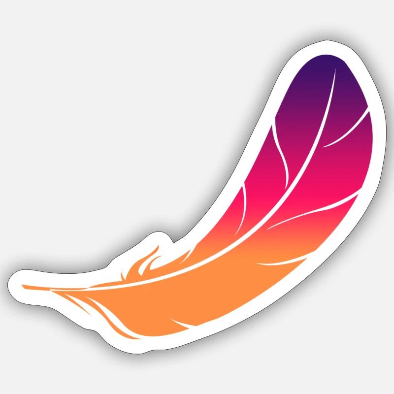 Feather Feeling #6 - Sticker Größe S (10 x 10 cm) - Mattweiß