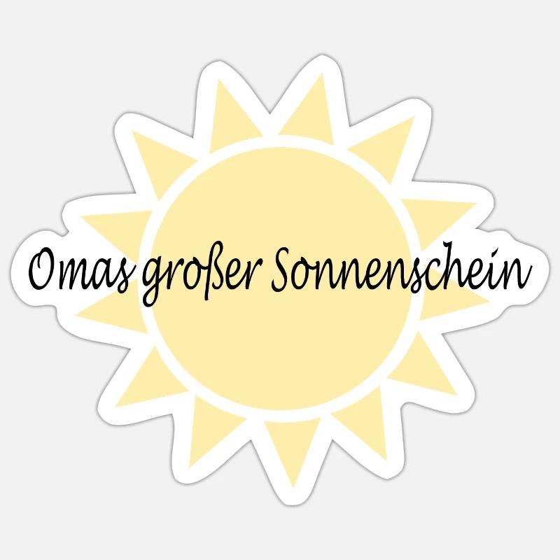 Omas großer Sonnenschein Sticker Größe S (10 x 10 cm)