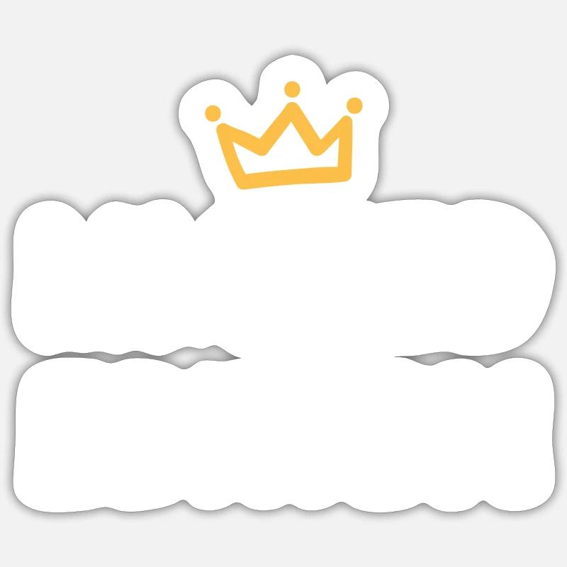 Couronne limitée en édition limitée - Sticker taille S (10 x 10 cm) - blanc mat
