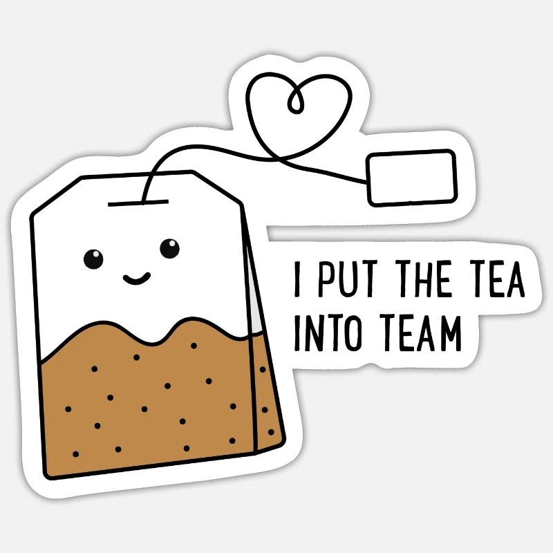 Team - Sticker Größe S (10 x 10 cm) - Mattweiß