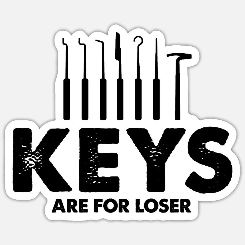 Les clés sont pour Looser Lockpicking Lock Picking Sticker taille S (10 x 10 cm)