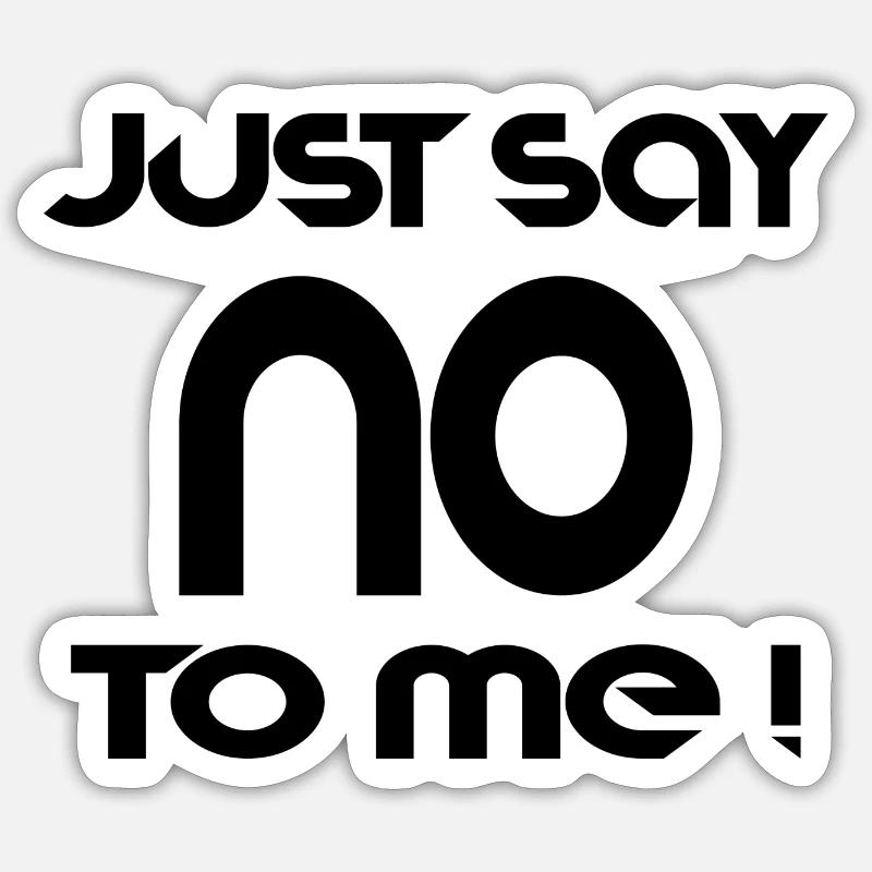 Dire slogan de texte cool Sticker taille S (10 x 10 cm)