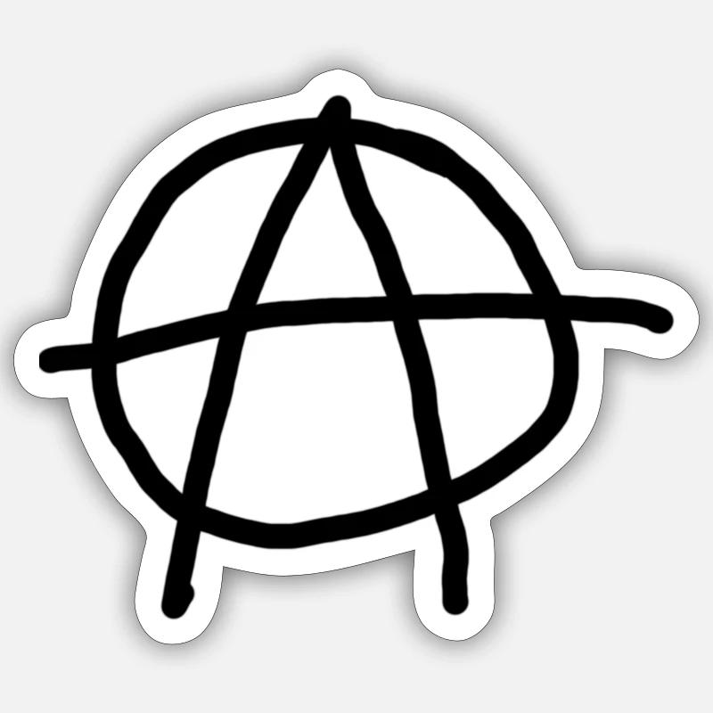 Anarchy - Sticker Größe S (10 x 10 cm) - Mattweiß