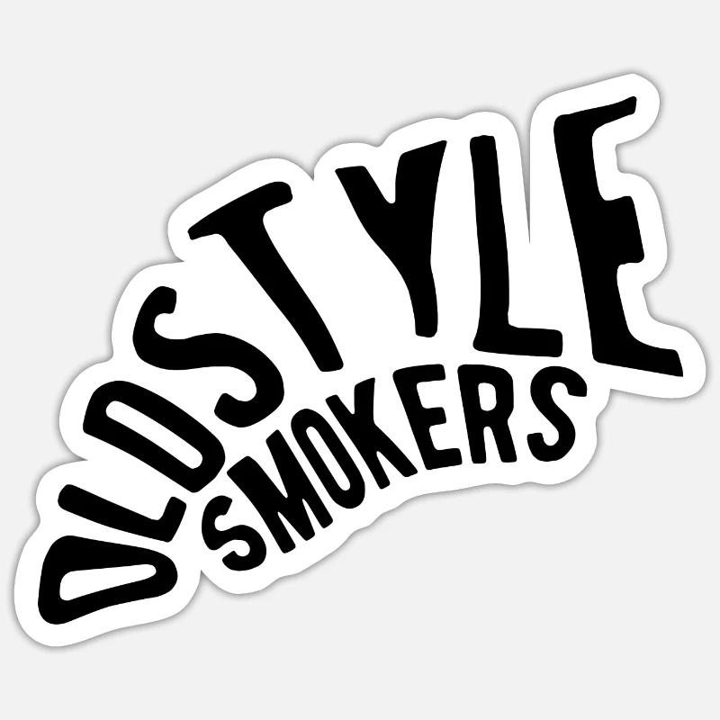 Oldstyle smokers - Sticker size S (10 x 10 cm) - white matte