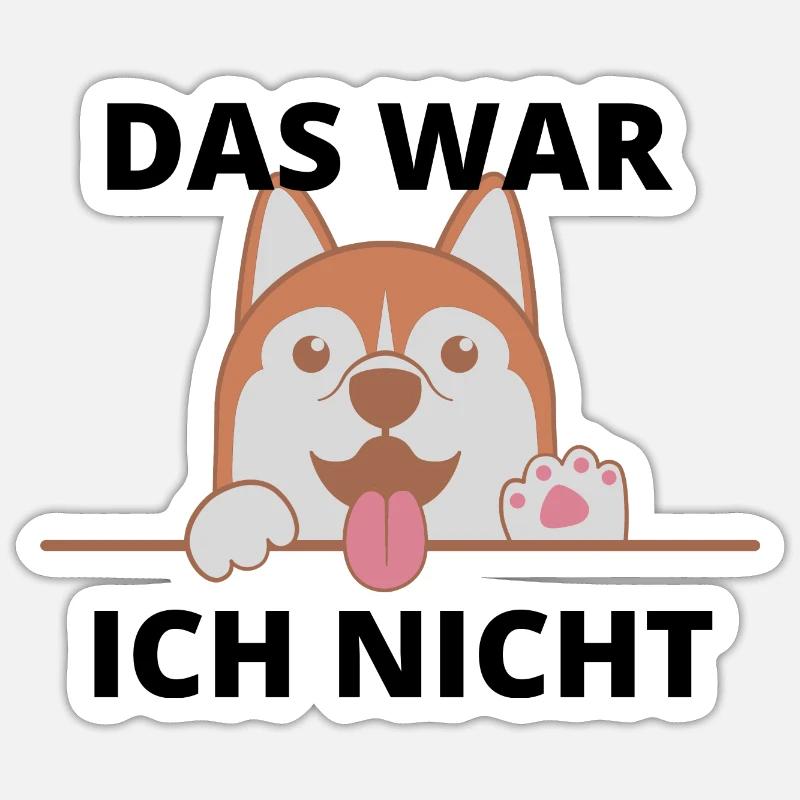 Das war ich nicht - Sticker Größe S (10 x 10 cm) - Mattweiß