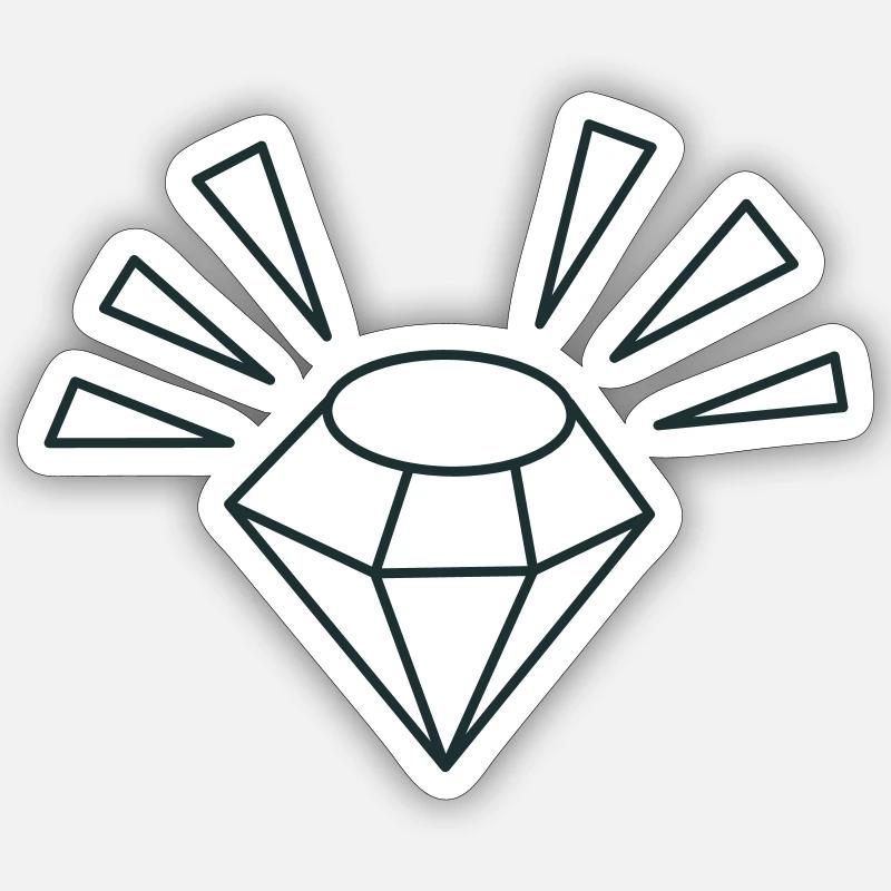 GEM mit hellen Funken - Sticker Größe S (10 x 10 cm) - Mattweiß