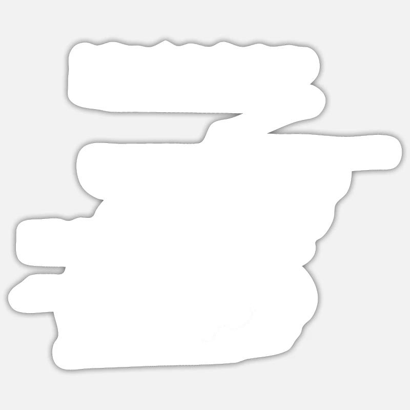 Anatomie d'un Roller Quad - Sticker taille S (10 x 10 cm) - blanc mat