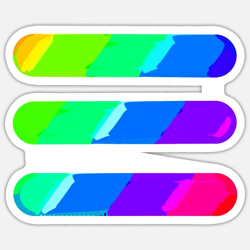 Lines | Wavy lines | | symbols Pattern - Sticker size S (10 x 10 cm) - white matte