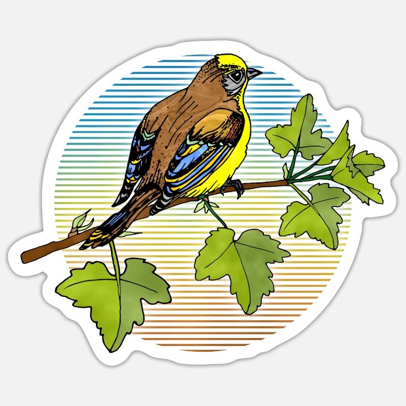 Vogel - Sticker Größe S (10 x 10 cm) - Mattweiß