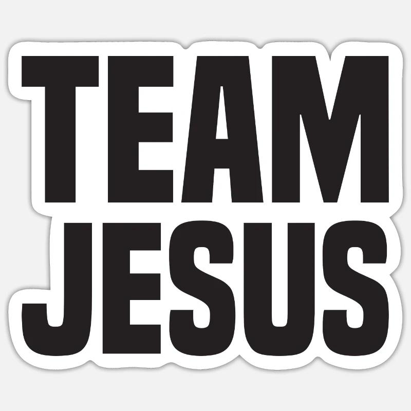 Team Jesus - Sticker Größe S (10 x 10 cm) - Mattweiß