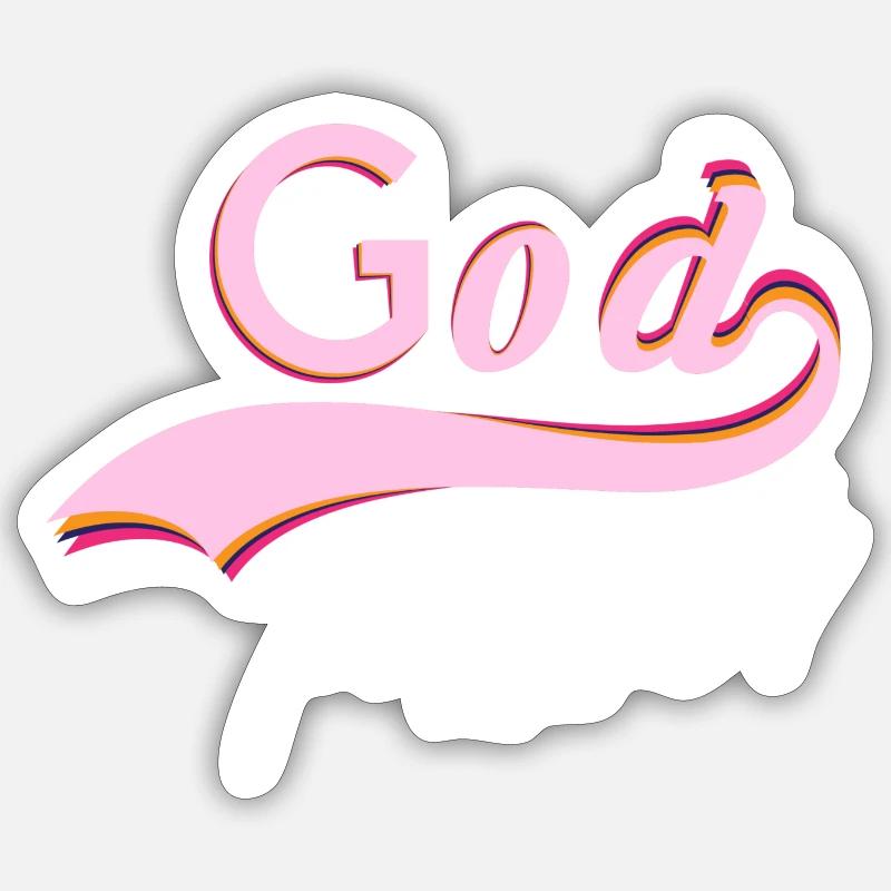 Dieu l’emportera - Sticker taille S (10 x 10 cm) - blanc mat