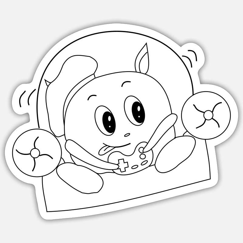 Tuhi joue Sticker taille S (10 x 10 cm)