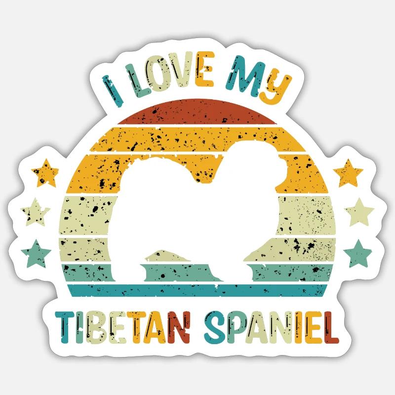 Tibetan Spaniel - Sticker size S (10 x 10 cm) - white matte