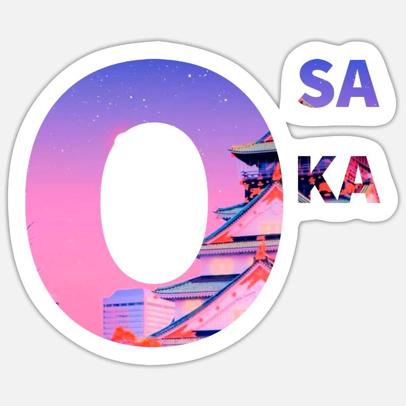 Osaka - Sticker taille S (10 x 10 cm) - blanc mat