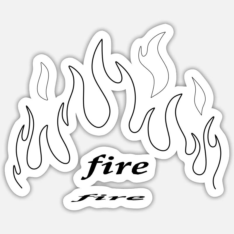 fire & flame Sticker Größe S (10 x 10 cm)
