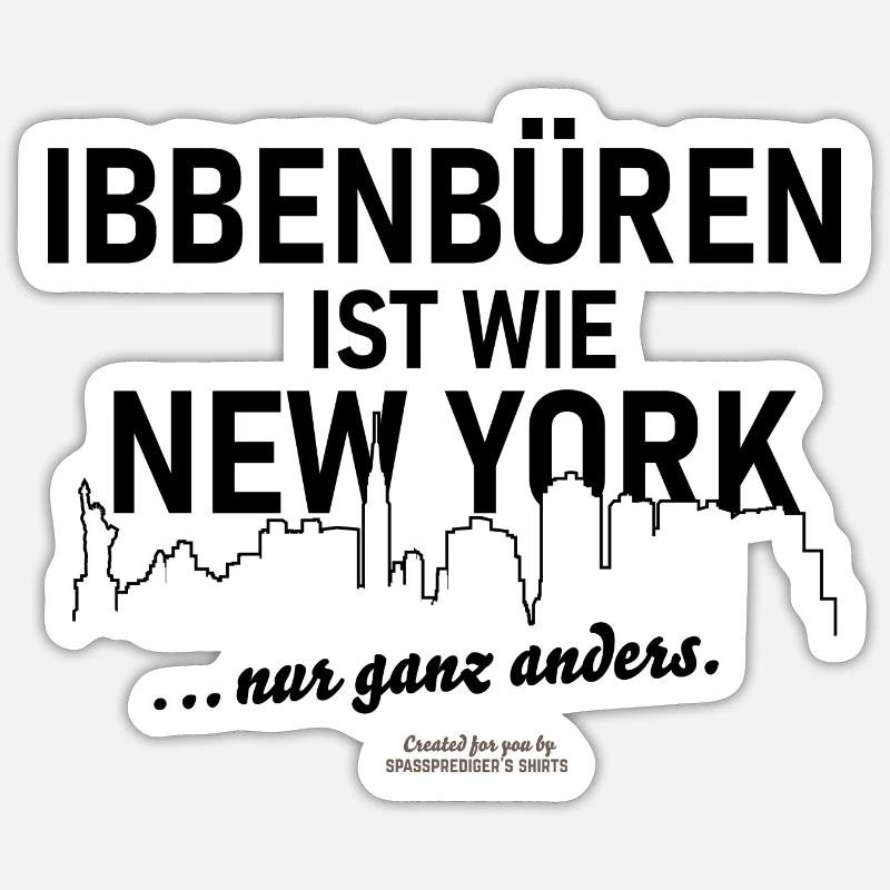 Ibbenbüren - Sticker Größe S (10 x 10 cm) - Mattweiß