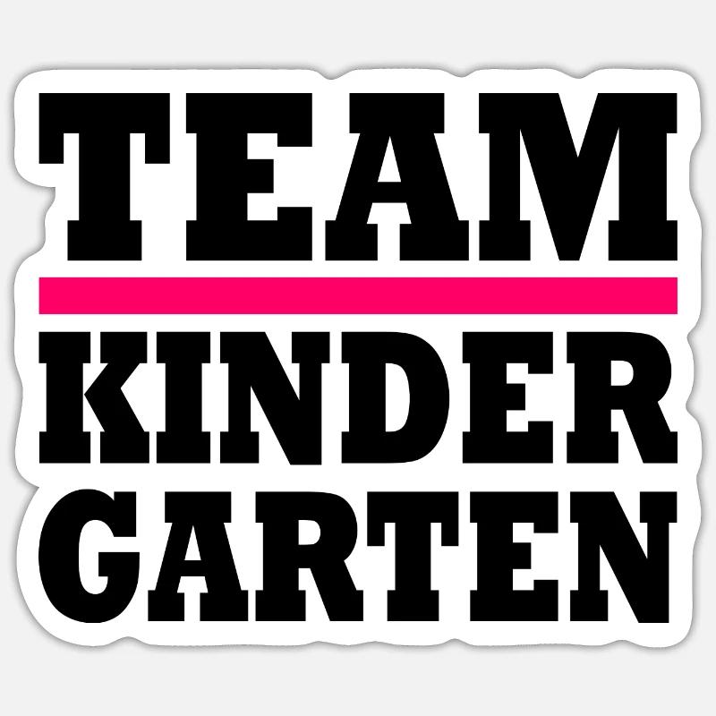 Team kindergarten - Sticker Größe S (10 x 10 cm) - Mattweiß