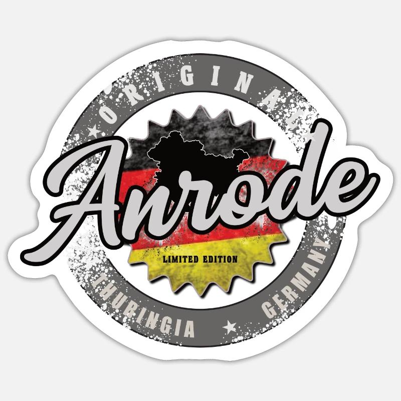 Original Germany Thuringia Anrode - Sticker size S (10 x 10 cm) - white matte