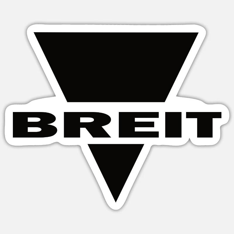 Breit - Sticker Größe S (10 x 10 cm) - Mattweiß