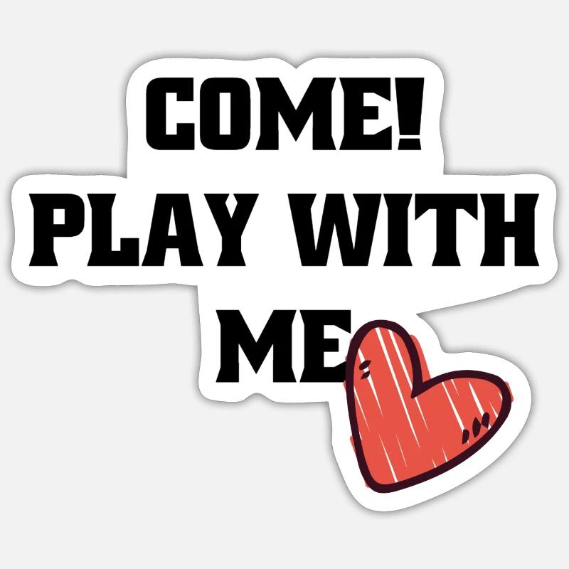 Play Design - Sticker Größe S (10 x 10 cm) - Mattweiß