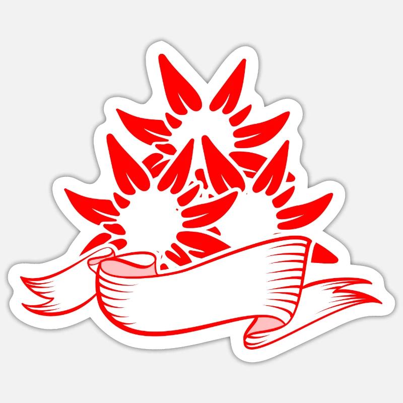 Schweizer Enzian - Sticker Größe S (10 x 10 cm) - Mattweiß