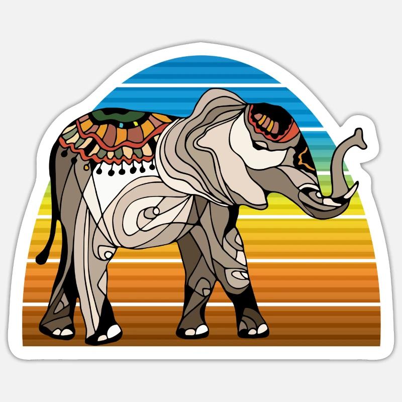 Elephant Sticker size S (10 x 10 cm)