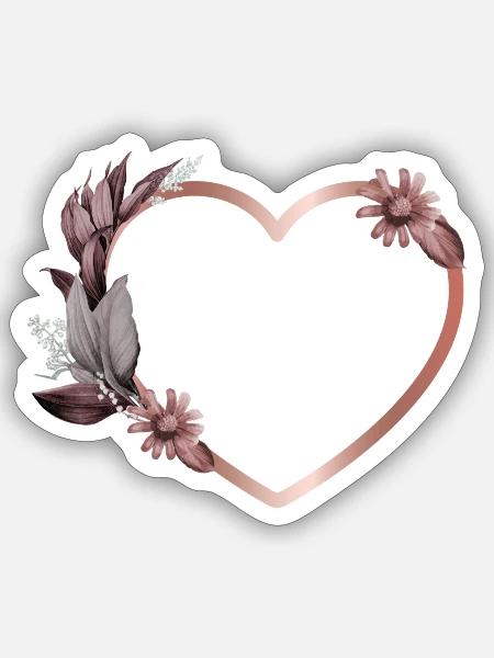 Herz - Sticker Größe S (10 x 10 cm) - Mattweiß