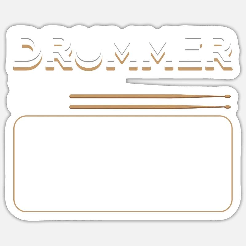 Drummer Definition Schlagzeuger Geschenk - Sticker Größe S (10 x 10 cm) - Mattweiß
