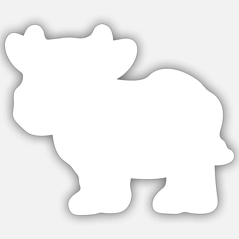 Kuh Comic Tier Sticker Größe S (10 x 10 cm)