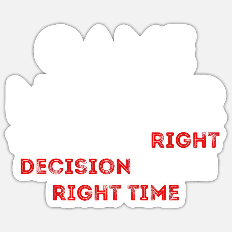 Game Master Taking the right decision .. - Sticker taille S (10 x 10 cm) - blanc mat